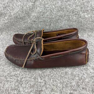 ✅Mens 9.5 Minnetonka Classic Driving Moccasins Brown Slip-On Comfort Loafers